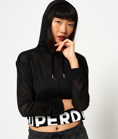Mesh Crop Hoodie Image 5