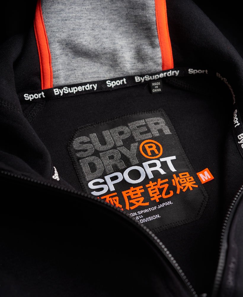 mens Sport Gym Tech Zip Hoodie in Black | Superdry CA-EN
