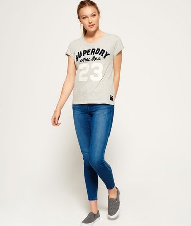 Varsity Applique Roll Cuff T-shirt Image 3