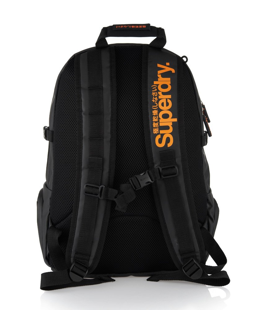 Unisex Tarpaulin Backpack in BLACK/ORANGE | Superdry US