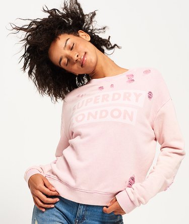 Distress Boxy Sweatshirt Image 3