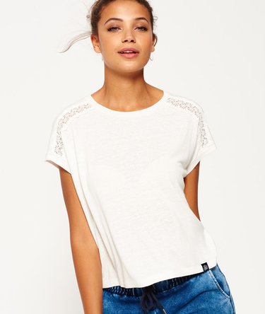 Lace Insert T-shirt Image 1