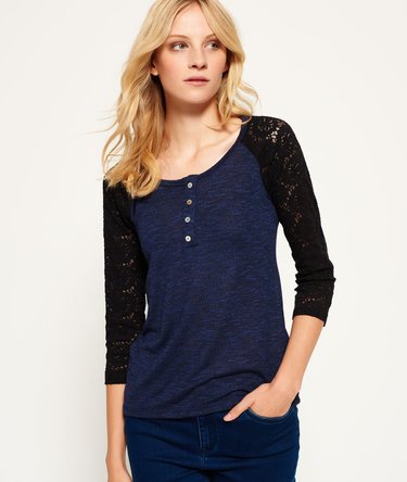 Slub Twist Jersey Lace Grandad-Shirt Image 1