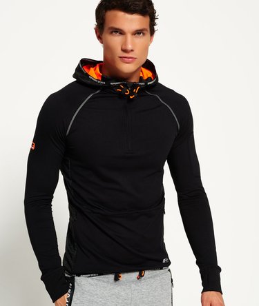Sports Athletic 1/2 Zip Overhead Hoodie Image 2