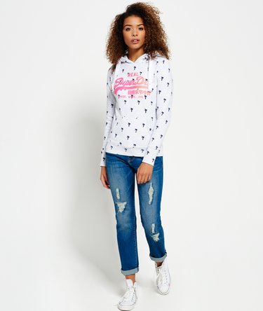 Vintage Logo Ditsy All Over Print Hoodie Image 3