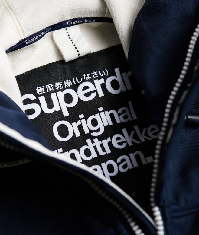 mens Hooded SD-Windtrekker Jacket in ECLIPSE NAVY ECRU Superdry UK