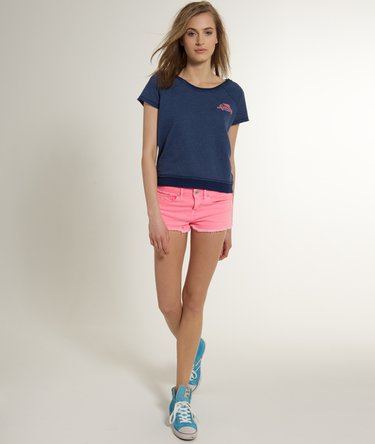 Flame Slub Cut Crew Top Image 3