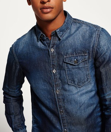 IE Ghost Button Down Denim Shirt Image 5