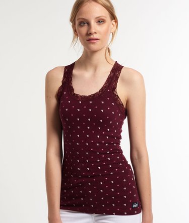 Camiseta de tirantes Vintage Lace Printed Image 1