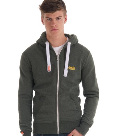 Orange Label Zip Hoodie Image 3