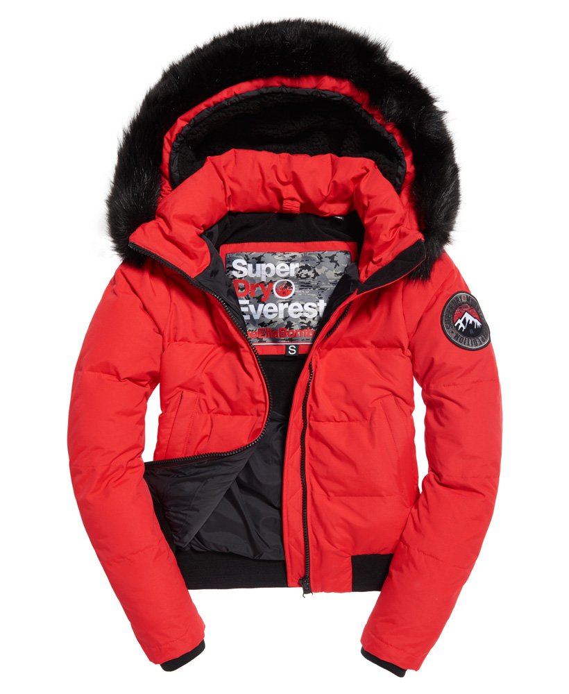 ジャケット・アウター Ella womens Everest Ella Bomber Jacket in RED | Superdry UK