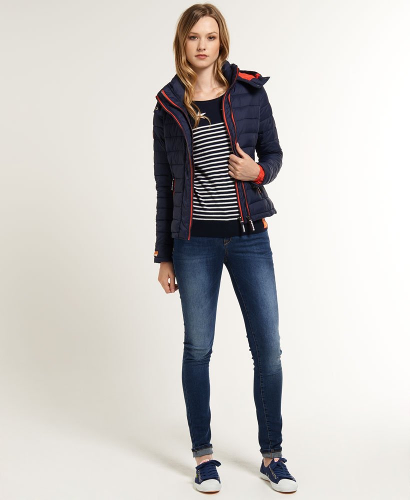 womens Fuji Double Zip Jacket in MIDNIGHT BLUE | Superdry CA-EN