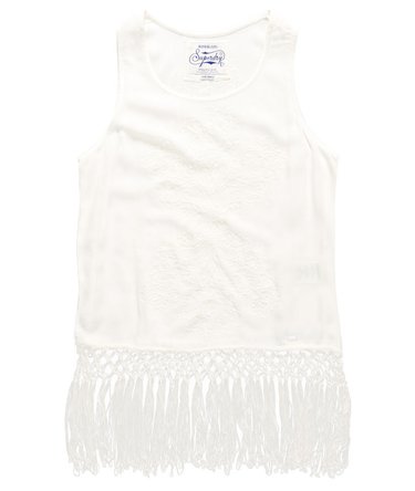 Camiseta de tirantes con flecos Vintage Image 2