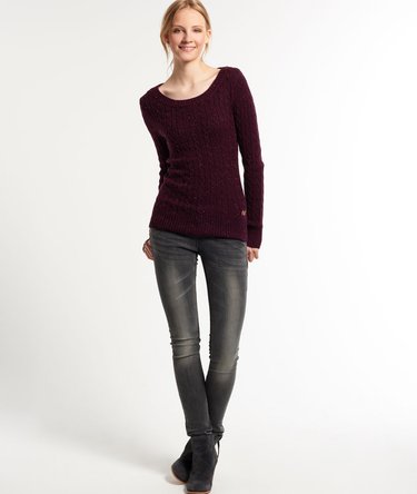 New Croyde Cable Crew Neck Jumper Image 3