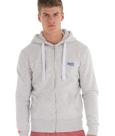 Orange Label Zip Hoodie Image 3