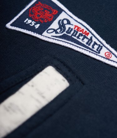 Felpa con cappuccio e zip College Patch Image 8