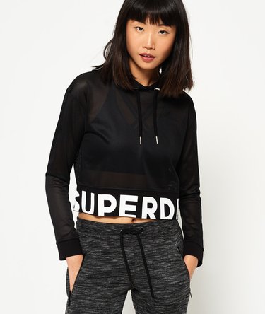 Mesh Crop Hoodie Image 1