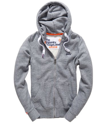 Orange Label Zip Hoodie Image 1
