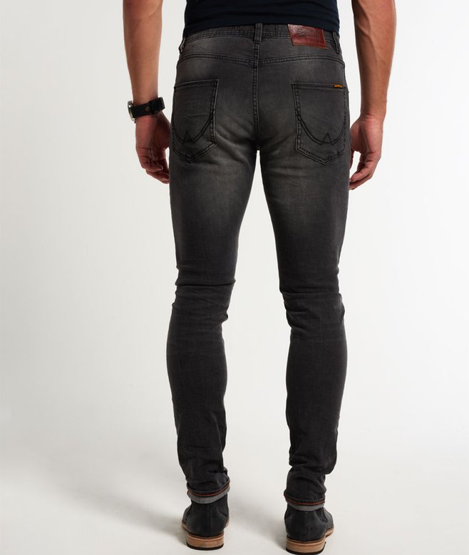 mens Super Skinny Jeans in ONYX GREY Superdry UK
