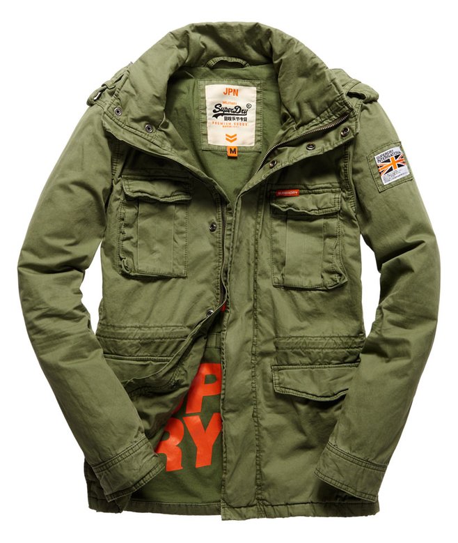 mens Rookie Military Jacket in Duty Green Superdry UK