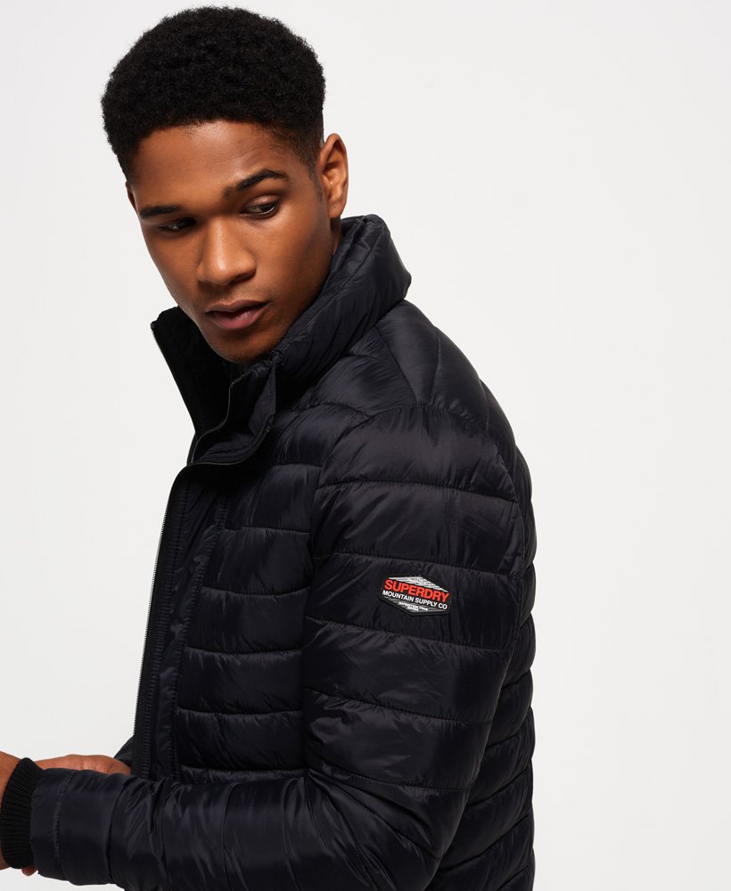 mens Fuji Triple Zip Through Jacket in Black | Superdry CA-EN