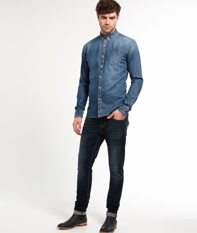 Superdry STUDIOS - Camicia - washed black/nero