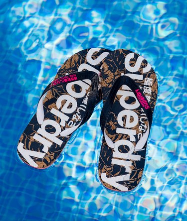 Printed Cork Flip Flops Image 2