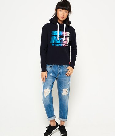 International Crop Hoodie Image 4