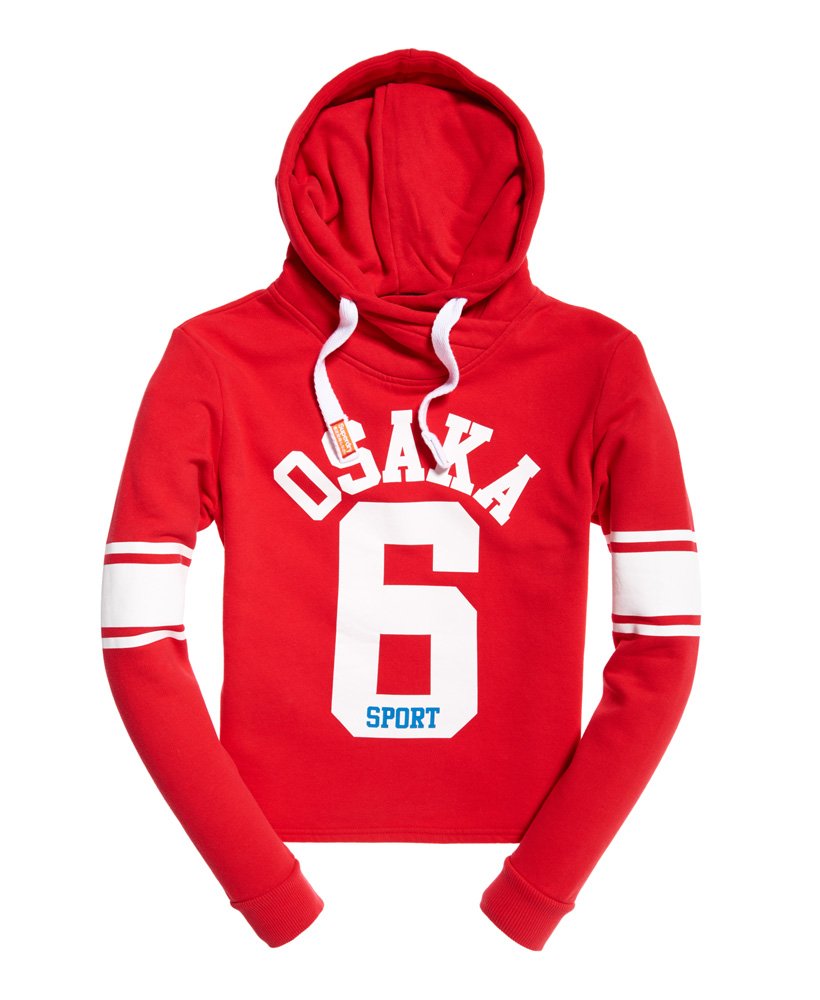 womens Osaka 6 Cropped Hoodie in Sport Code Red | Superdry US