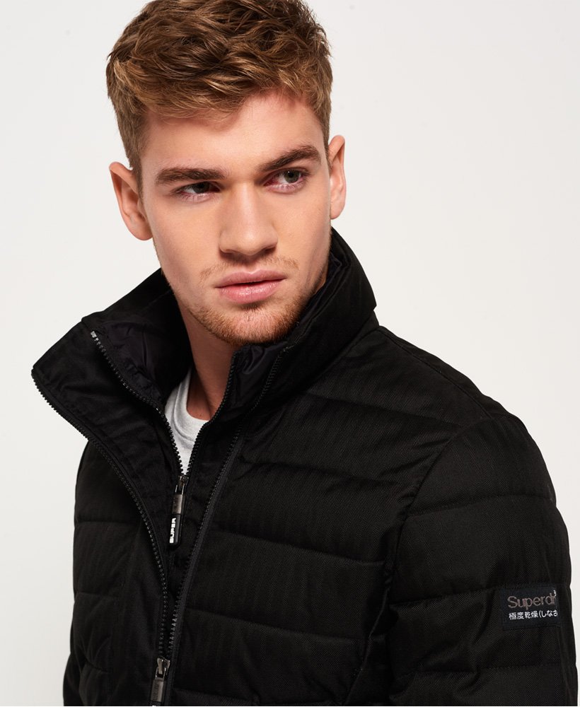 mens Double Zip Tweed Fuji Jacket in Black | Superdry CA-EN
