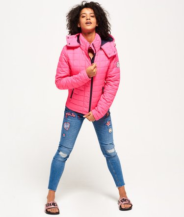 Hooded Box Quilt Fuji Jacket Image 3