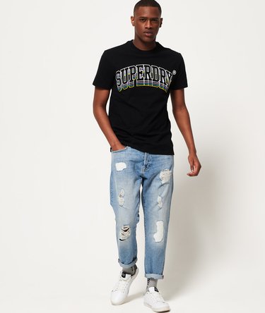T-shirt o prostokątnym kroju Varsity Triple Drop Image 3