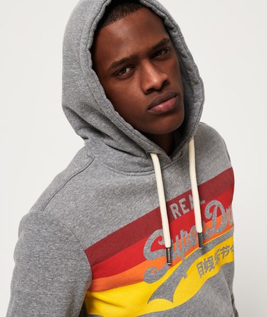 Vintage Logo Cali Stripe Hoodie Image 5