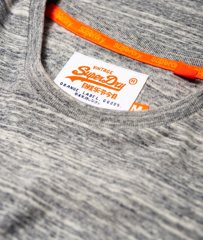 mens Orange Label Vintage Embroidery T-Shirt in Tidal Space Dye