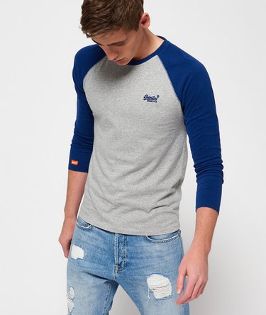 Orange Label Baseball Long Sleeve T-shirt Image 1