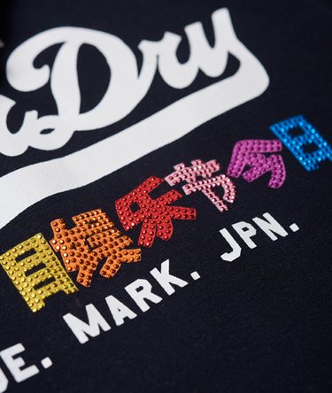 Sudadera con capucha y logo con strass Vintage Image 8