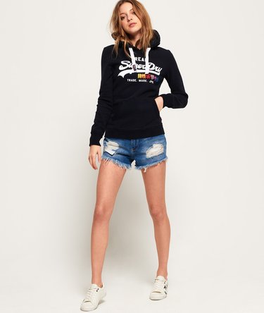 Sudadera con capucha y logo con strass Vintage Image 3