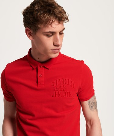 Embossed Short Sleeve Polo Shirt Image 5