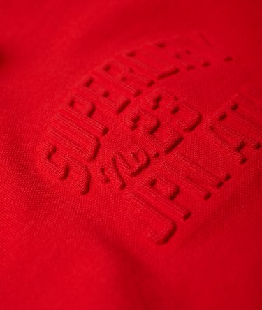 Embossed Short Sleeve Polo Shirt Image 7