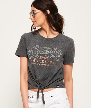 Camiseta anudada delante Athletics Image 4