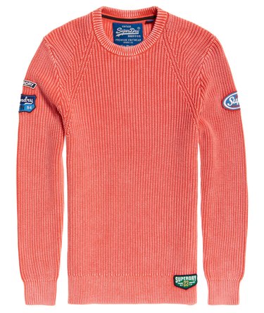 Garment Dye Wash Texture Crew Jumper Image 2