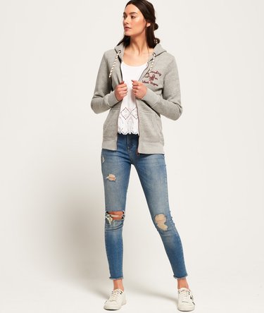 Rylee Embroidered Zip Hoodie Image 3