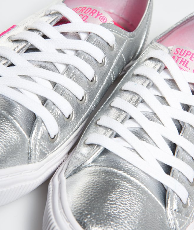 Low Pro Superdry Silver Trainers Superdry Women's Low Pro Canvas