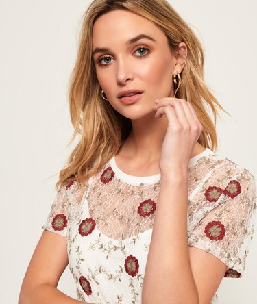 Madison Embroidered Lace T-Shirt Image 5