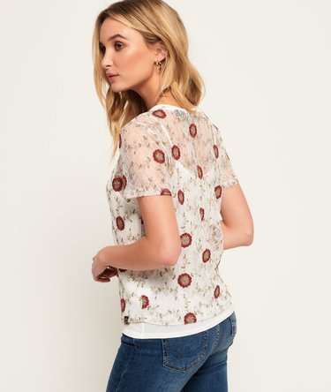 Madison Embroidered Lace T-Shirt Image 4