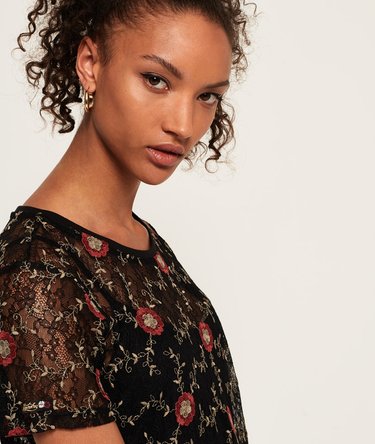 Madison Embroidered Lace T-Shirt Image 5