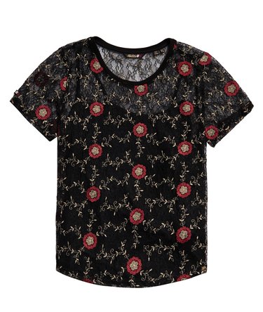 Madison Embroidered Lace T-Shirt Image 2
