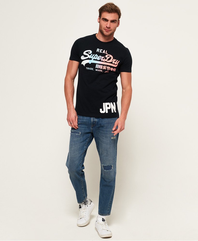Superdry★クラシック ロゴ☆コットン☆メンズＴシャツ mens Vintage Logo Store Classic T-Shirt in Black | Superdry