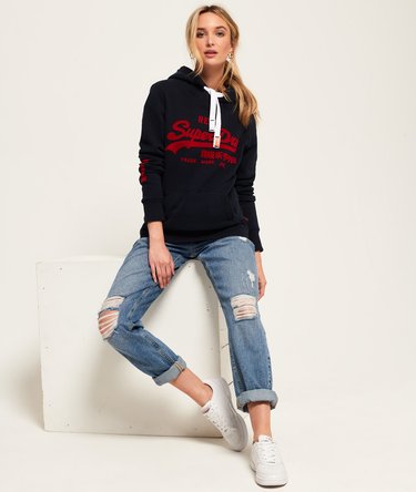 Vintage Logo Hoodie mit geflockter Logoprägung Image 6