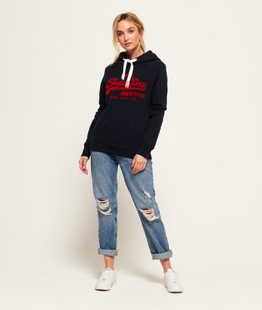 Vintage Logo Hoodie mit geflockter Logoprägung Image 3